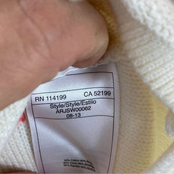 Roxy Women’s Pink Cream Ribbed V Neck Relaxed Fit Hooded Sweater Sz M - Picture 5 of 13